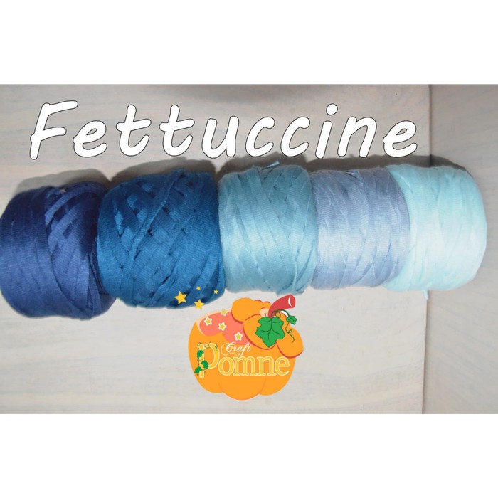 Benang Rajut Fettuccine / Fettuccine Yarn / Benang Rajut Pita Pipih / Ribbon Yarn Crochet