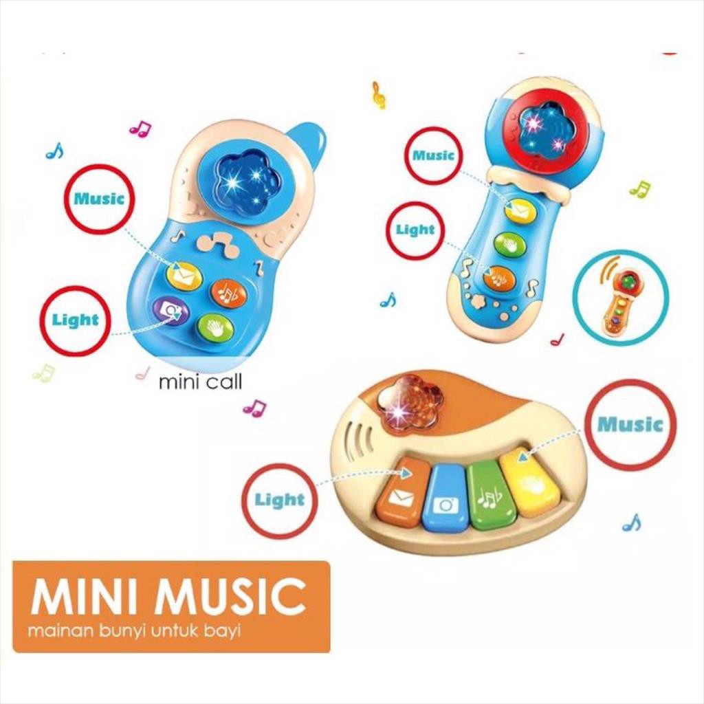T24 - MINI MUSIC Mainan Anak Bayi / Mainan Bayi Lampu dan Musik.