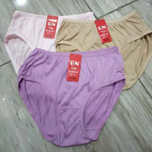 1 Lusin Celana Dalam Wanita Golden Nick Jumbo Size L XL XXL/3L / Cd Cewek Jumbo Lusinan