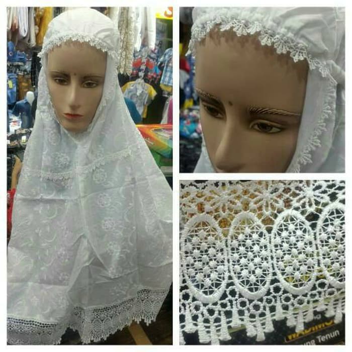 Gamis Syari Cantik Terbaru Annisa Renda Original By Hanin Murah  MU136 Bergo Katun Paris Renda - H