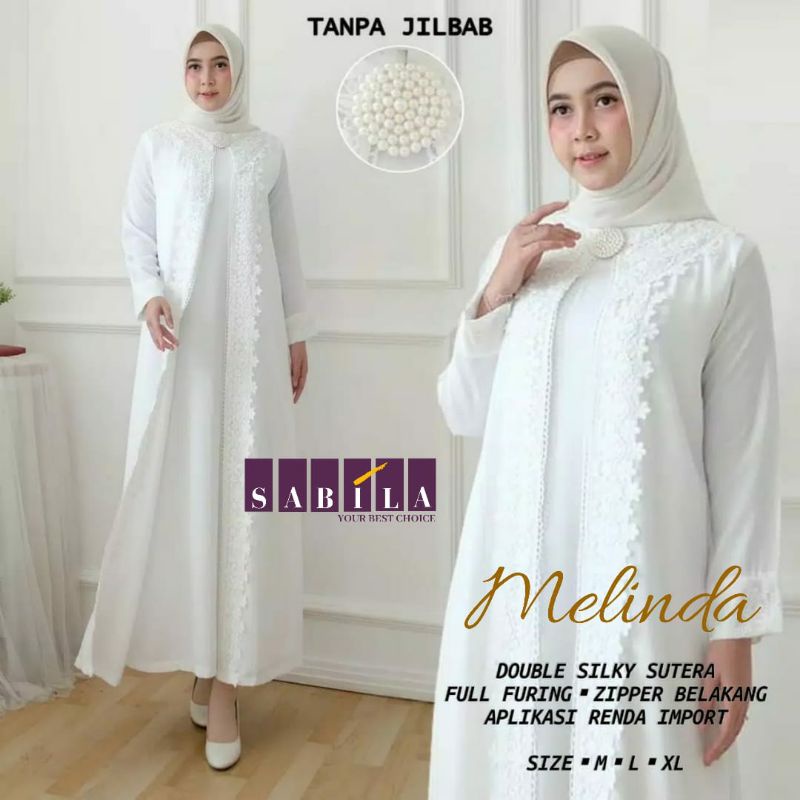 MELINDA GAMIS PUTIH POLOS CERUTY