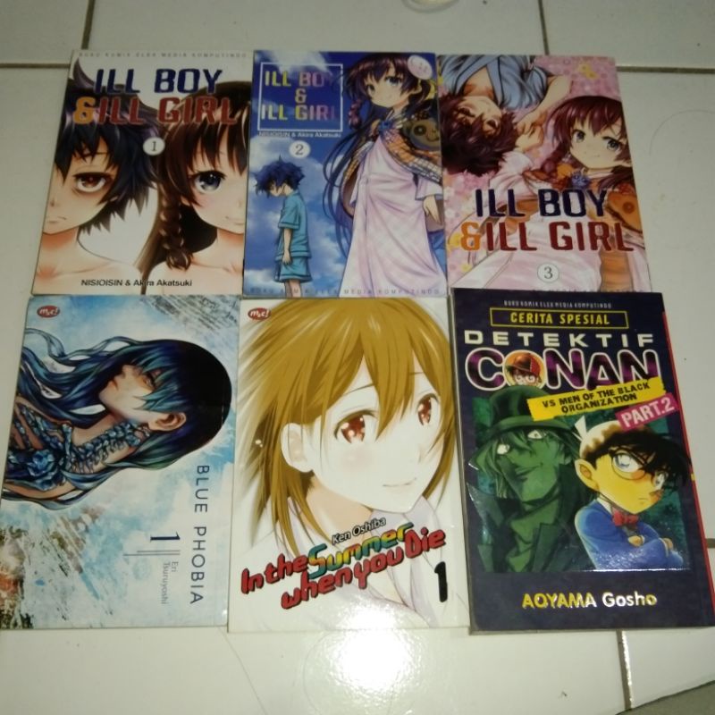 PAKET 6 KOMIK KORPRI GOOD CONDI detektif conan, Ill Boy&Ill Girl, Blue Phobia, In The Summer When Yo