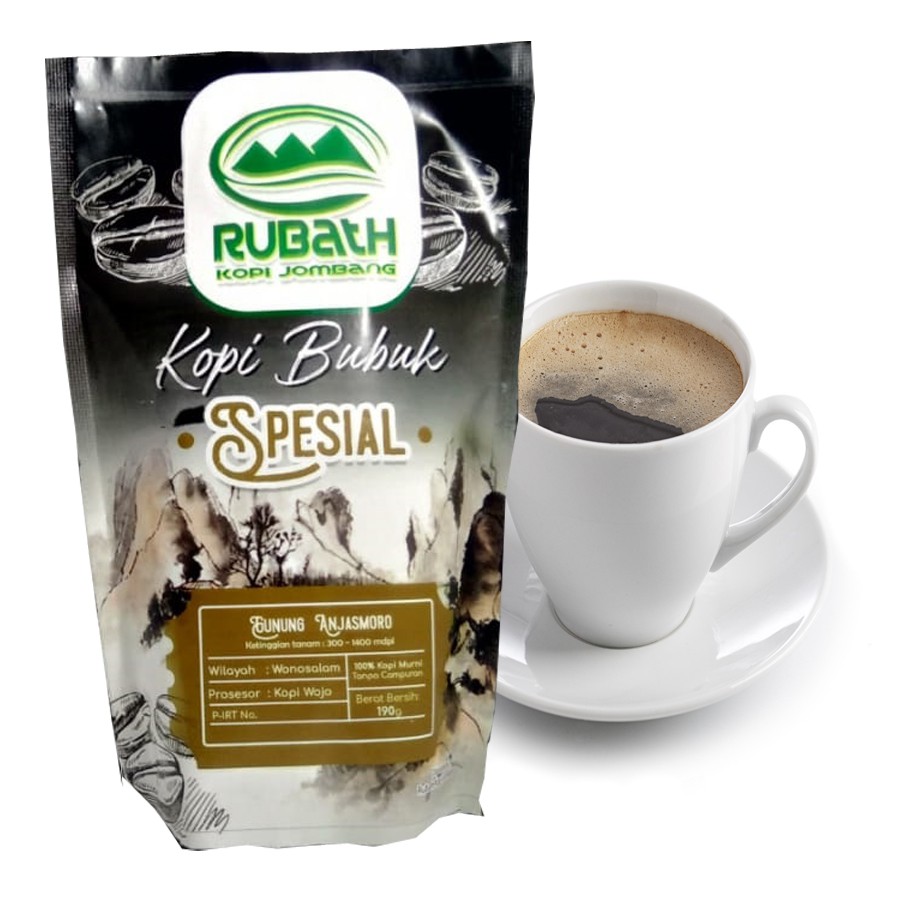 Kopi Bubuk Spesial 190gr - Kopi Murni 100% - Rubath Kopi Jombang