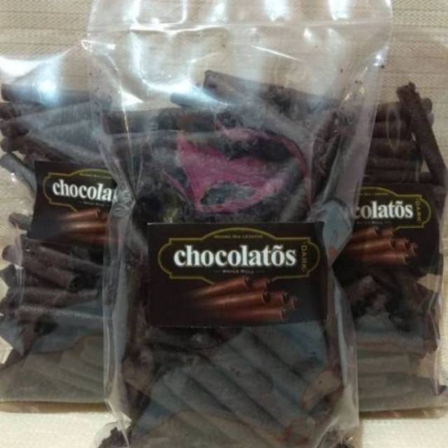 

SNACK MURAAAHHH!!! CHOCOLATOS DARK WAFER ROLL SNACK KILOAN MURAH 250gr