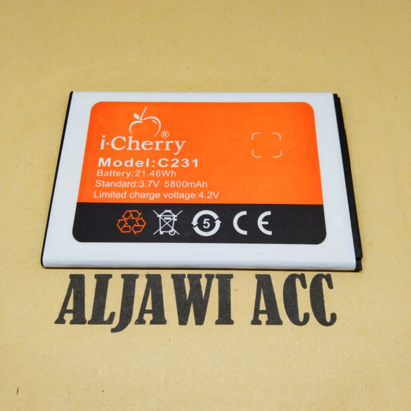 Baterai Batre Battery  i-Cherry Icherry C231 Original Battery Hp