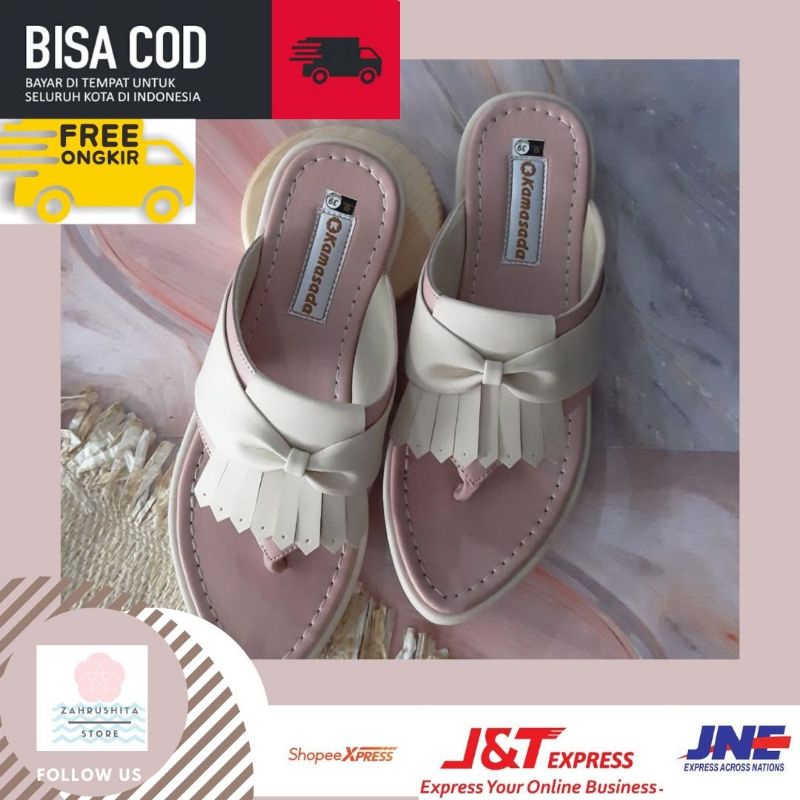 KAMASADA SANDAL FLAT SENDAL TEPLEK WANITA