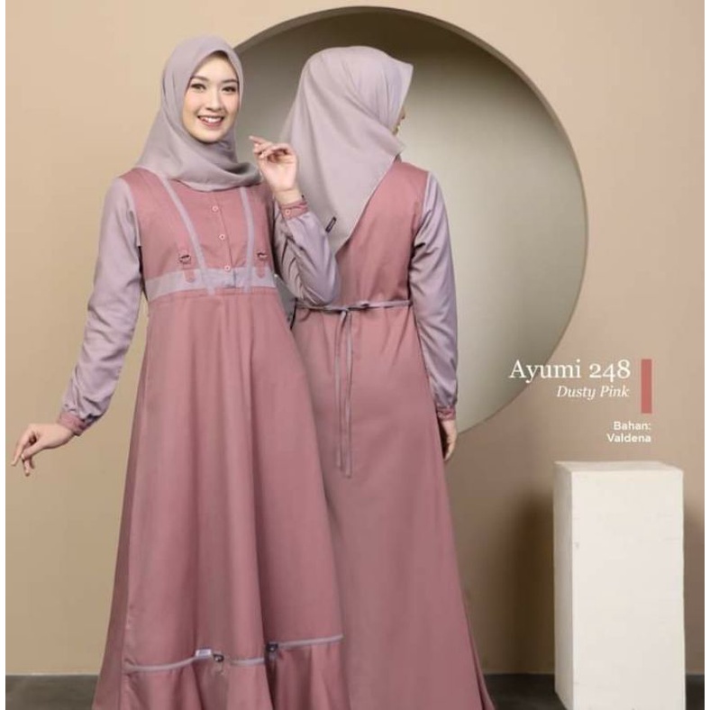 [COD] BAJU GAMIS ETHICA AYUMI 248 DUSTY PINK, HITAM ORIGINAL || PUSAT DISTRIBUTOR