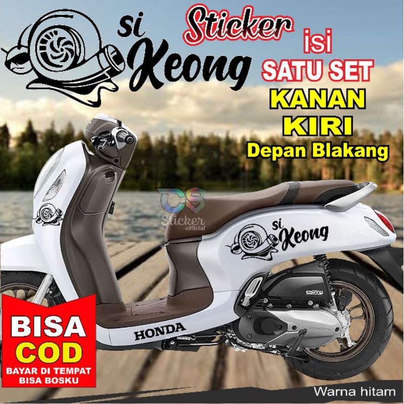 Stiker Scoopy keong ,sticker motor Scoopy , setiker motor (bisa cod )