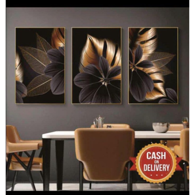 DEKORASI Rumah [lukisan kanvas daun]