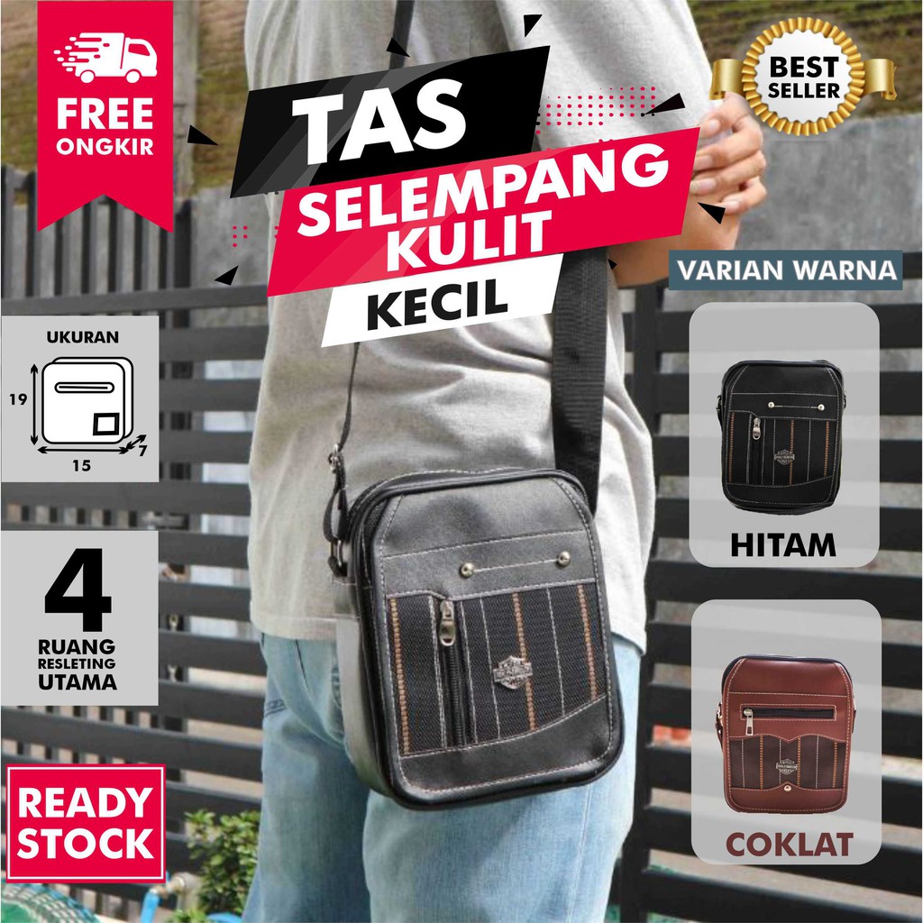 Selempang Sling Bag Pria Cowok Keren Murah Meriah Slempang Simple Laki-Laki Hangout Travelling Bagus