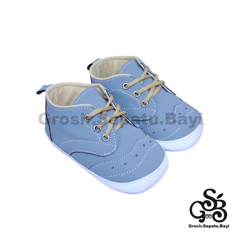 Sepatu Bayi - Baby Shoes - Prewalker  | 2-12 bulan | casual BRAGA ABU polos ringan &amp; fleksibel