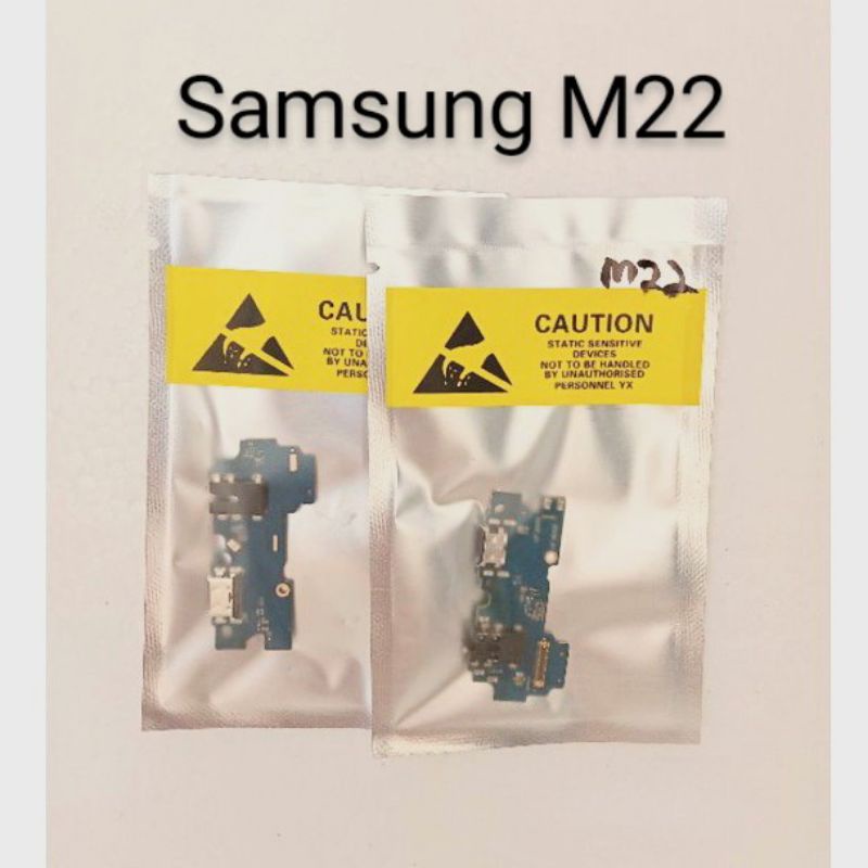 Papan Charger Samsung M22 PCB UI+Mic Connector Charger Board Konektor Cas Flexible Flexibel Carger Original