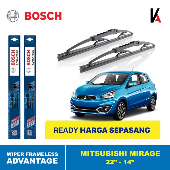 WIPER BLADE MOBIL MITSUBISHI MIRAGE BOSCH ADVANTAGE 22&quot; - 14&quot;