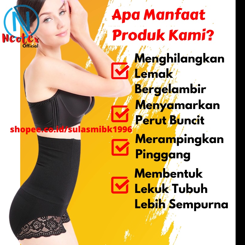 Corset Celana Korset Perut Wanita CD Munafie Long Lace Slimming Pants Underwear Celana Dalam