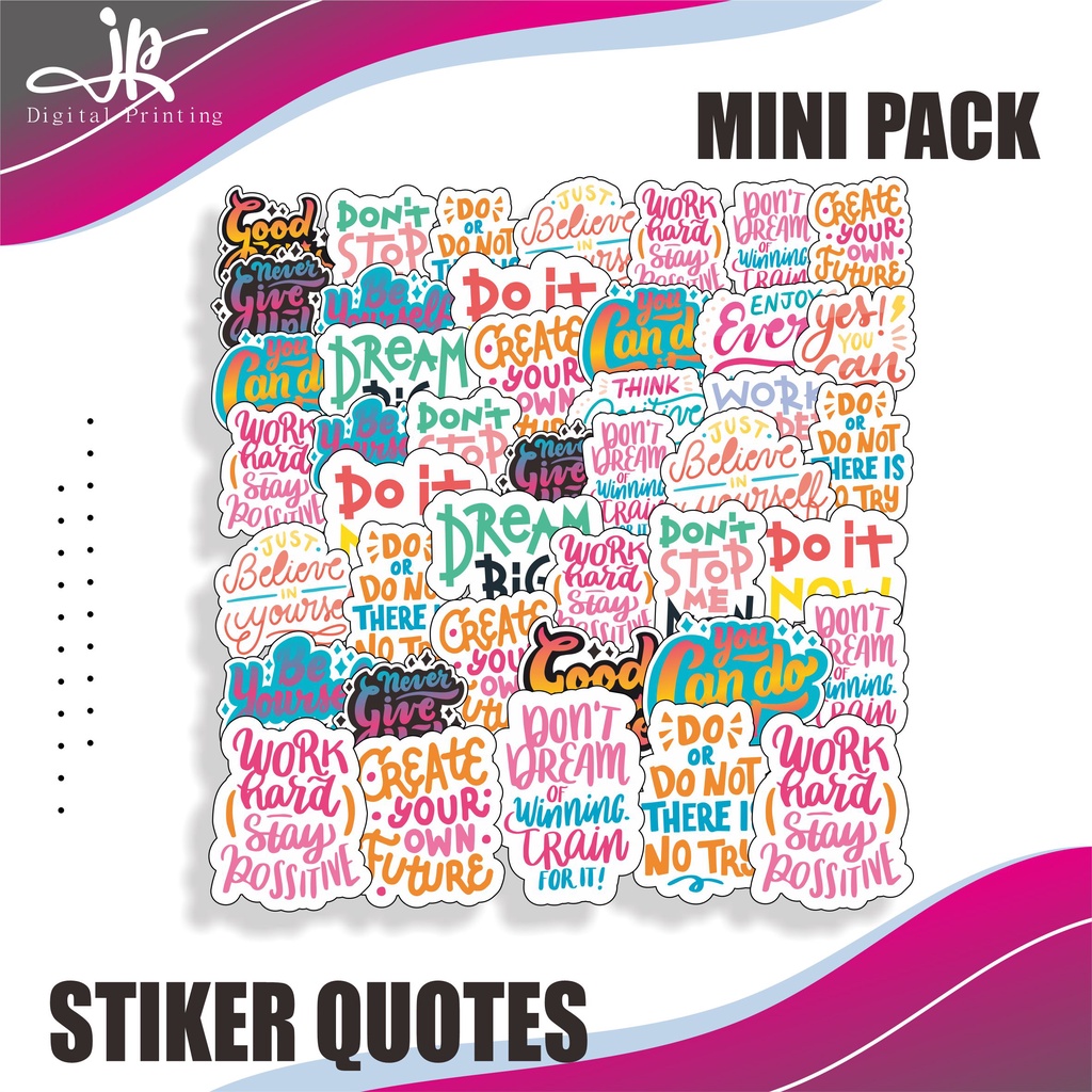 

Jp Store Stiker Pack Brand Logo - Sticker Aesthetic Untuk Case Hp Tumbler Laptop Setiker Kata - Kata Quotes