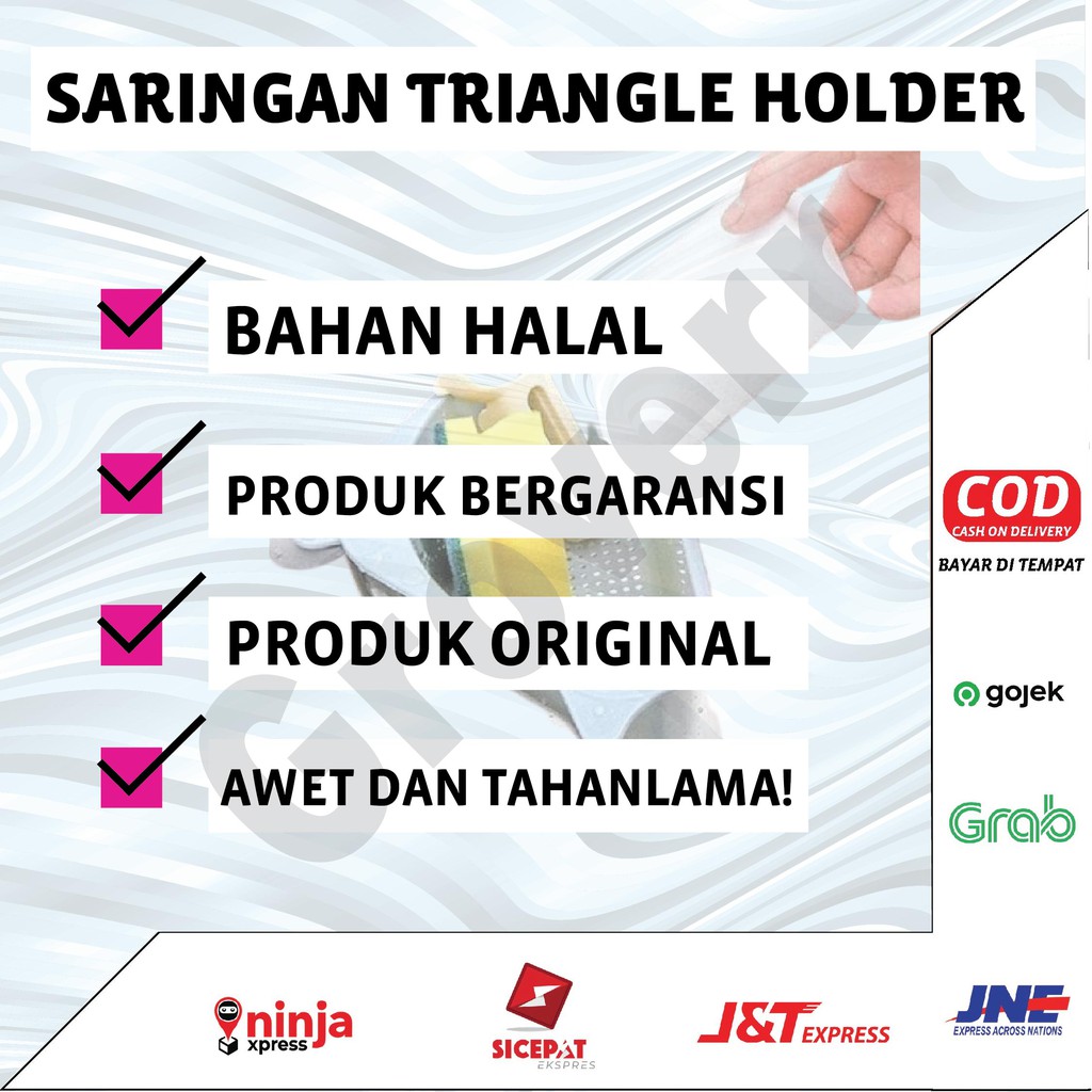 Perlengkapan Peralatan Penyaring Bak Cuci Piring Triangle Drain Holder Saringan Wastafel Cuci Piring