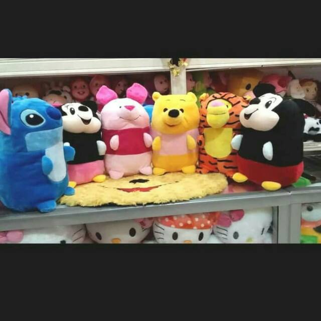 Moms Boneka Guling Tsum Tsum Ufufy Karakter Disney pooh Piglet Minnie Miceky