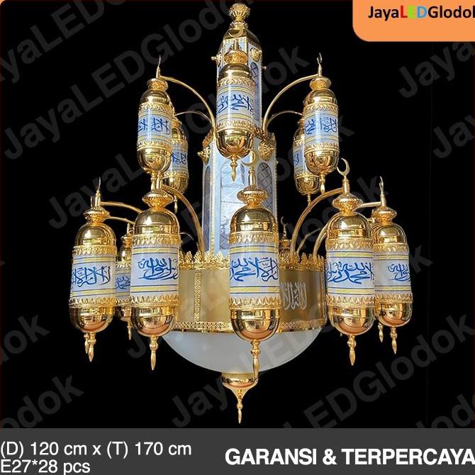 Jual Lampu Gantung Ruang Tamu Hias Klasik Antik Timur Arab Emas Cabang ...