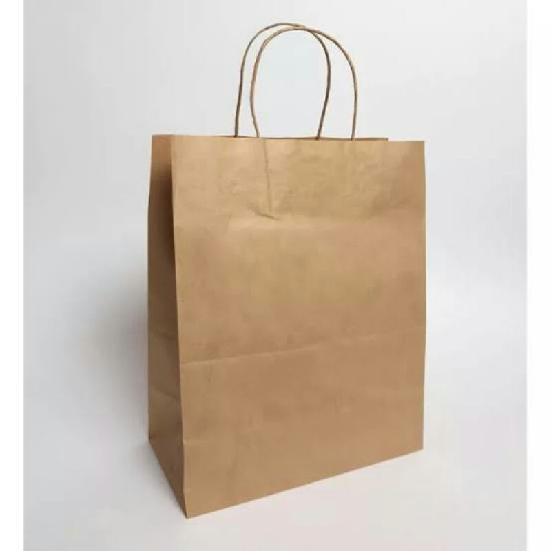 PAPER BAG COKLAT BESAR/PAPER BAG COKLAT POLOS/PAPER BAG KAIN KRAFT COKLAT POLOS