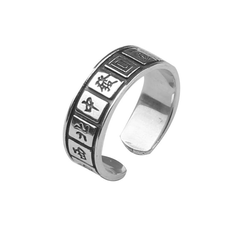 Cincin Mahjong Model Terbuka Gaya Retro Korea