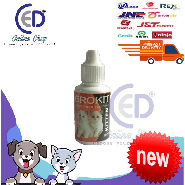 GROKIT KITTEN 30ML VITAMIN UNTUK PERTUMBUHAN ANAK KUCING