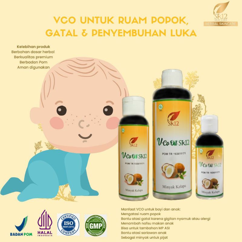 minyak kelapa vco untuk ruam popok /perawatan bayi/minyak vco untuk bayi /obat gatal kulit paling am
