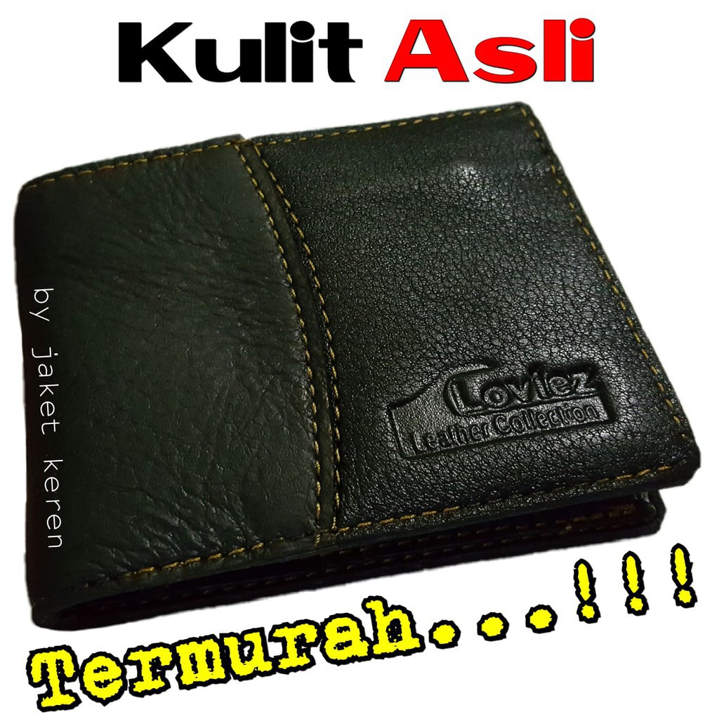 Dompet kulit pria pendek ASLI FULL GRAIN kulit sapi ORI 