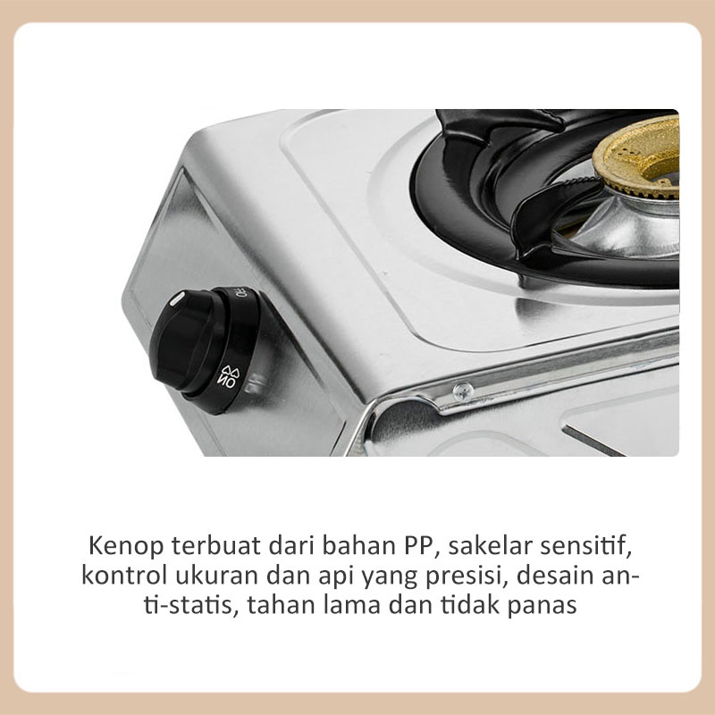 T1 kompor gas desktop kompor gas stainless steel  beban panas kompor gas Single hole