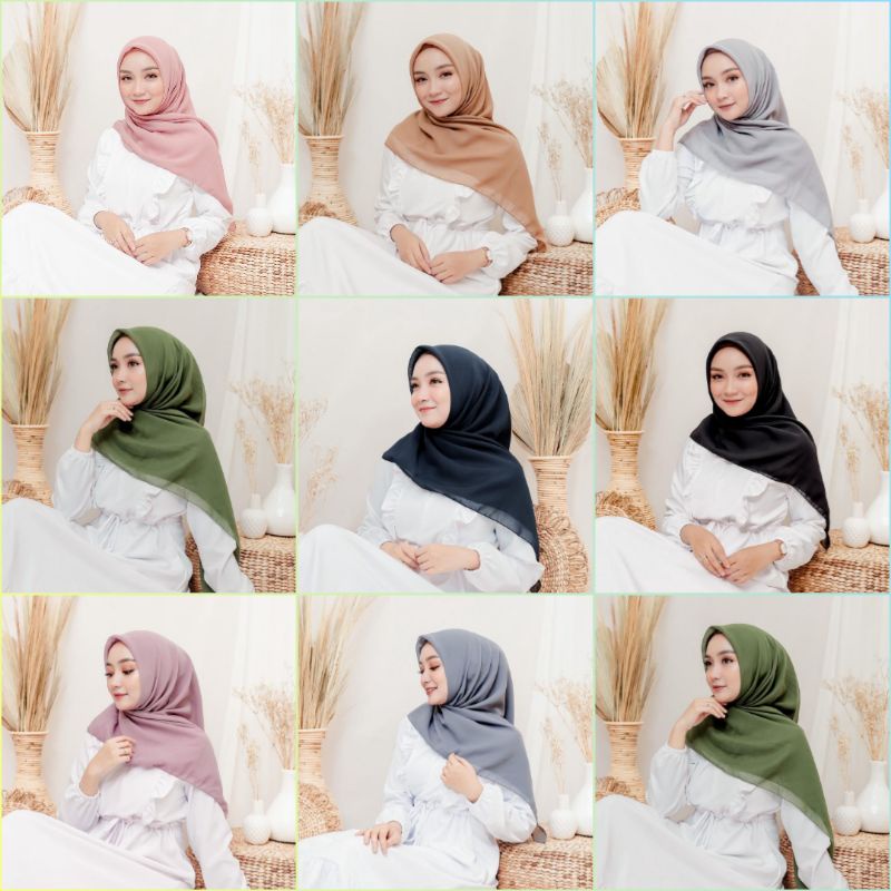 Kerudung Polos Segiempat Termurah Bahan Lembut / Adem