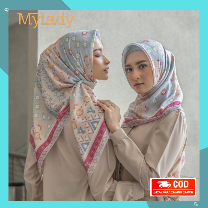 Kerudung MyLady Motif Kalee Kale Hijab Segiempat Original MyLady