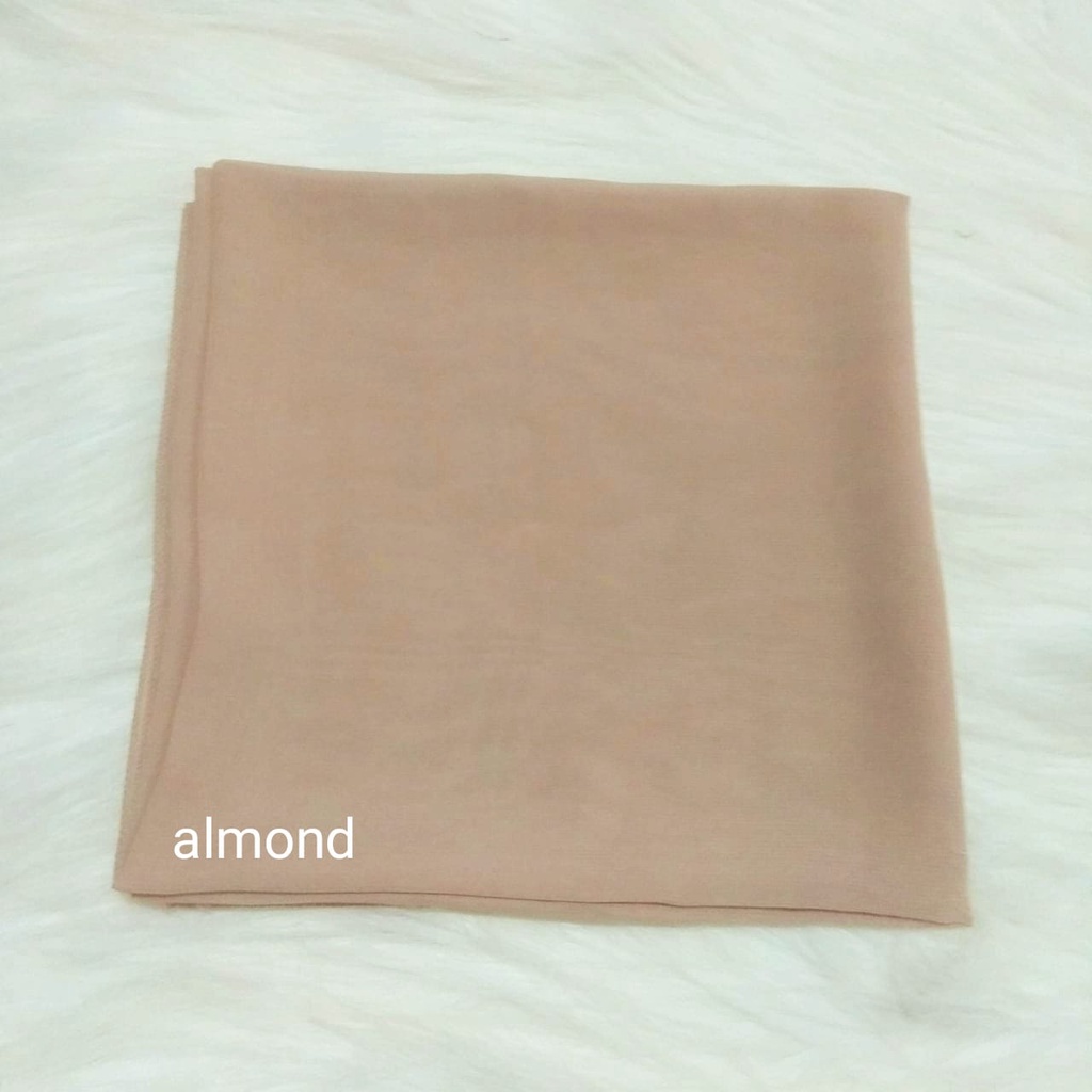 Bella Square Jumbo Syari 130x130 Lasercut / bella syar'i/ segiempat jumbo/ Jilbab LC-Almond