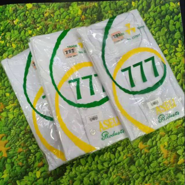 KAOS OBLONG 777 KANCING ASLI  BAHAN KATUN BERKUALITAS