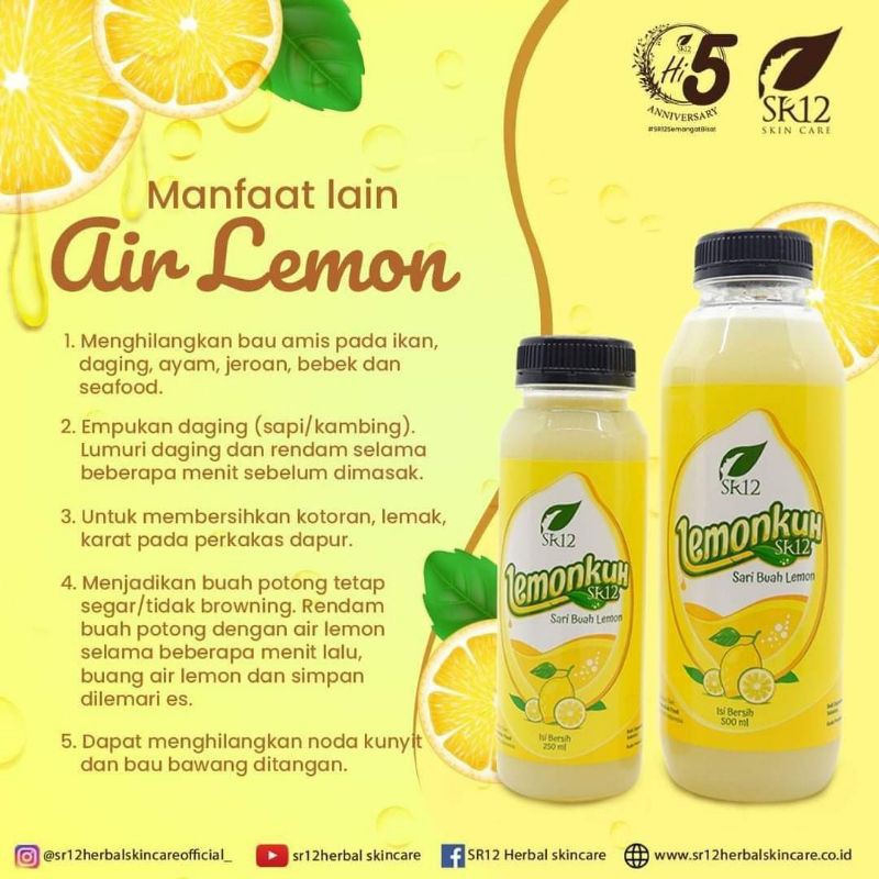 

LEMONKUH SR12 500ML / FOR DIET DAN KESEHATAN