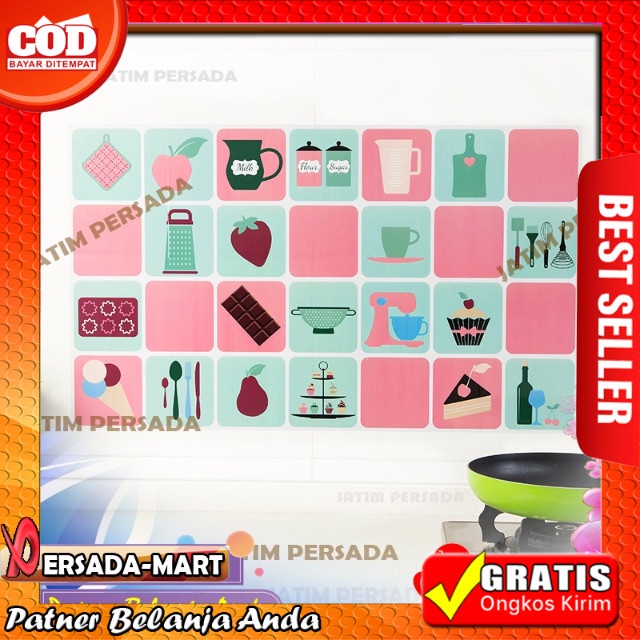 Wallpaper Stiker Dinding Dapur Kamar Mandi Wallpaper Anti Minyak Air Anti Panas