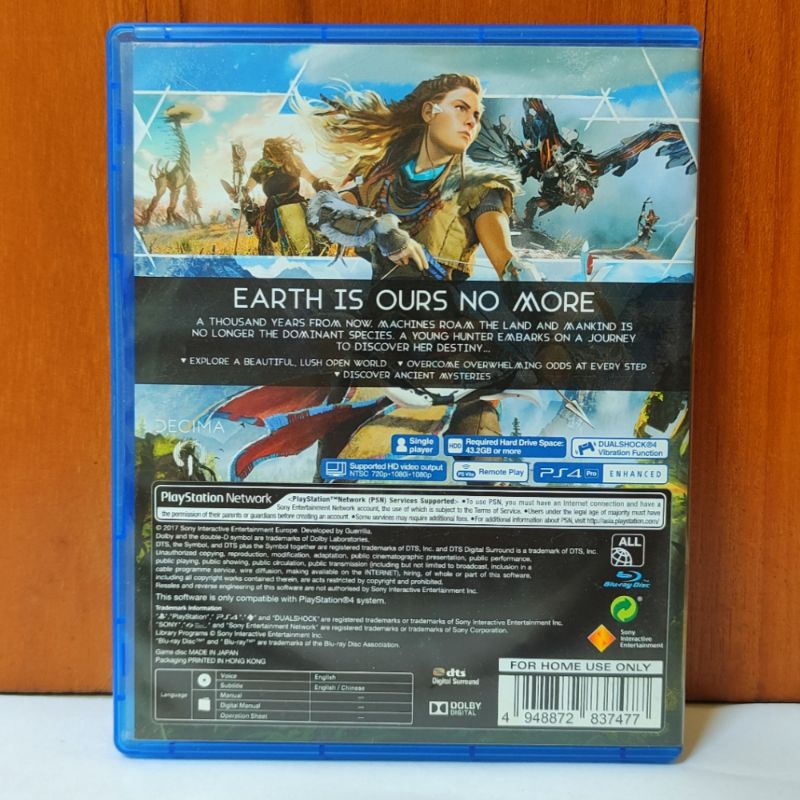 Horizon Zero Dawn PS4 Kaset HZD Zero Dawn Playstation PS 4 5 CD BD Game Games Horizons Zerodawn Down God of war detroit ps4 ps5 reg 3 region asia