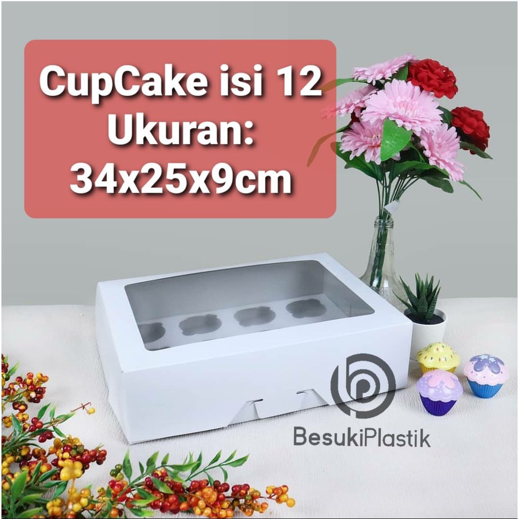 Kerdus CupCake isi 12 / Dus Cupcake / Kotak CupCake Lubang 12 / Kotak CupCake