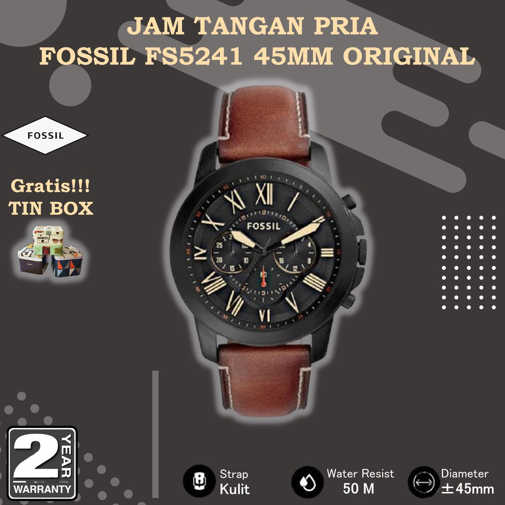 TERLARIS FOSSIL FS5241 45MM | JAM TANGAN PRIA FOSSIL ORIGINAL