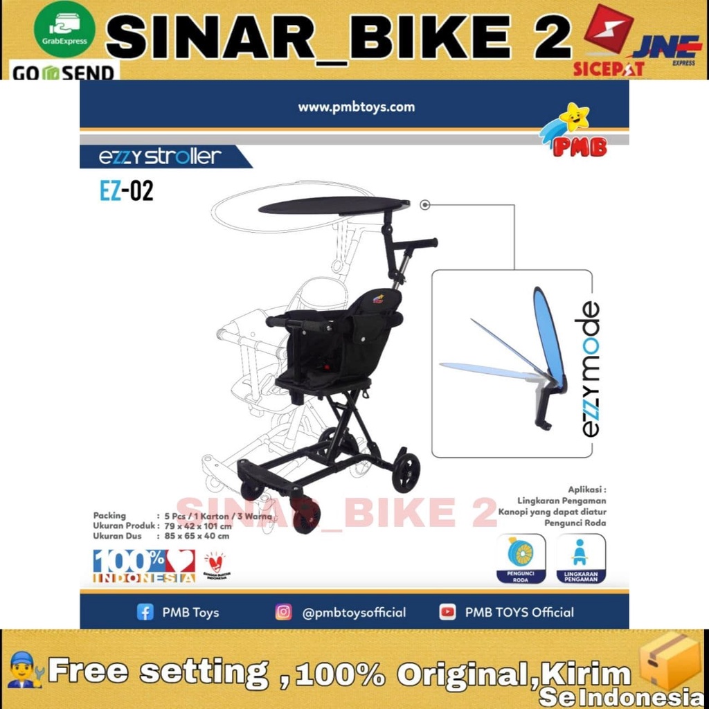 Kursi Dorong Anak Stroller Baby Pmb EZ-02