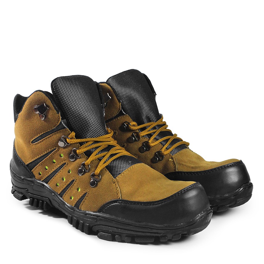 SM88 - COD Sepatu Cowok Keren Crocodile Macan PDL TAN Boots Safety Pria Outdoor Hiking Tracking