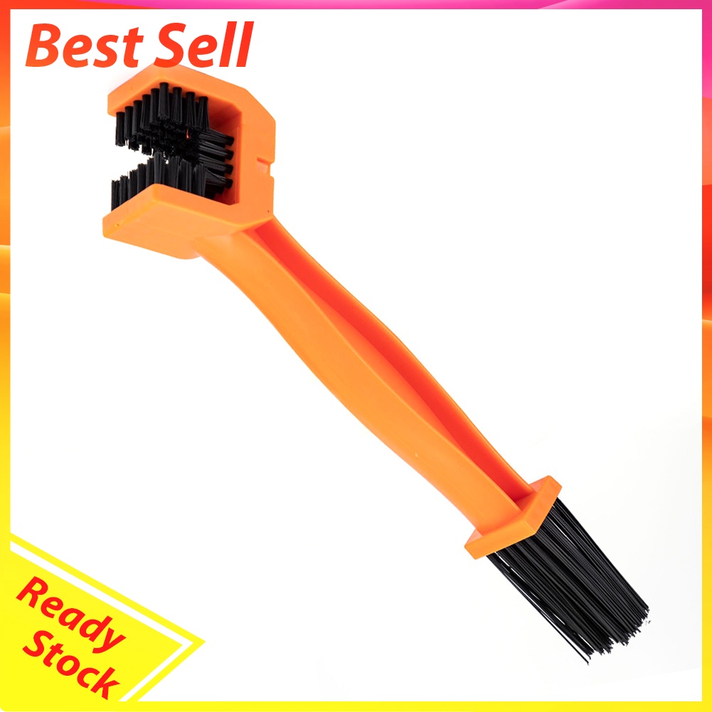 Motorcycle Bike Chain Brush MTB Bicycle Chain Scrubber Cleaning Tool Orange