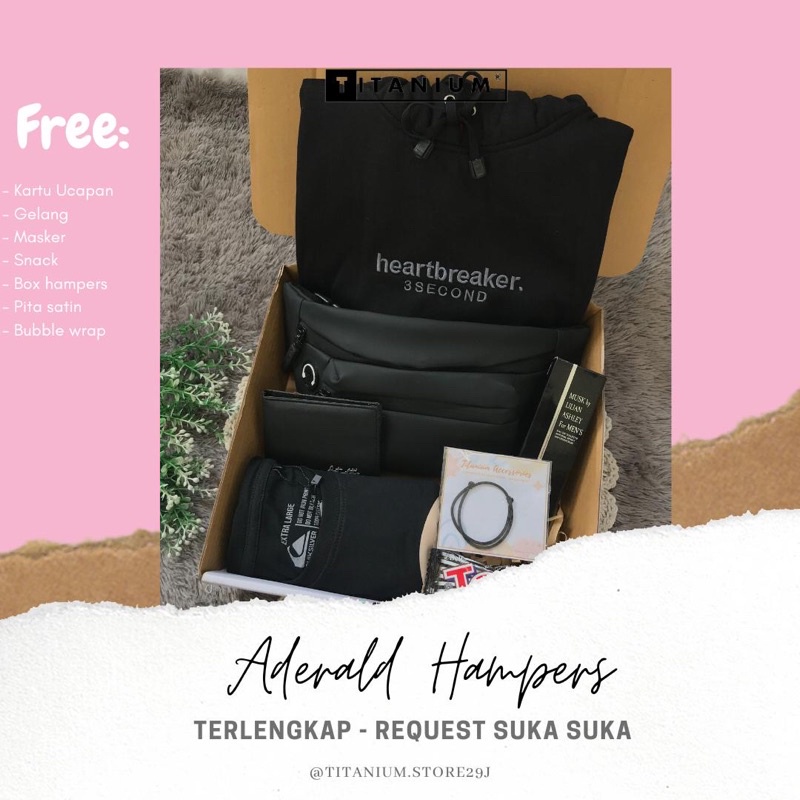 

HAMPERS BOX ADERALD GIFT BOX KADO ULTAH KADO PACAR HAMPERS CUSTOM KADO WISUDA HADIAH CUSTOM