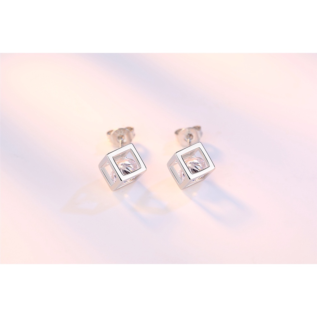 Anting Perak 925 Wanita Gula Batu Perhiasan Fashion/Subang Telinga anting perempuan