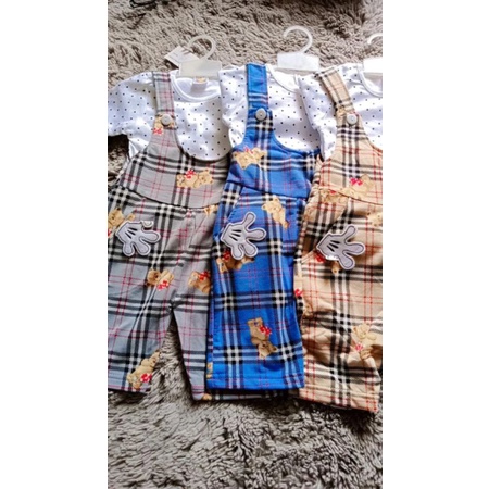 Stelan Beruang  baju kodok ( Suspender )anak wanita