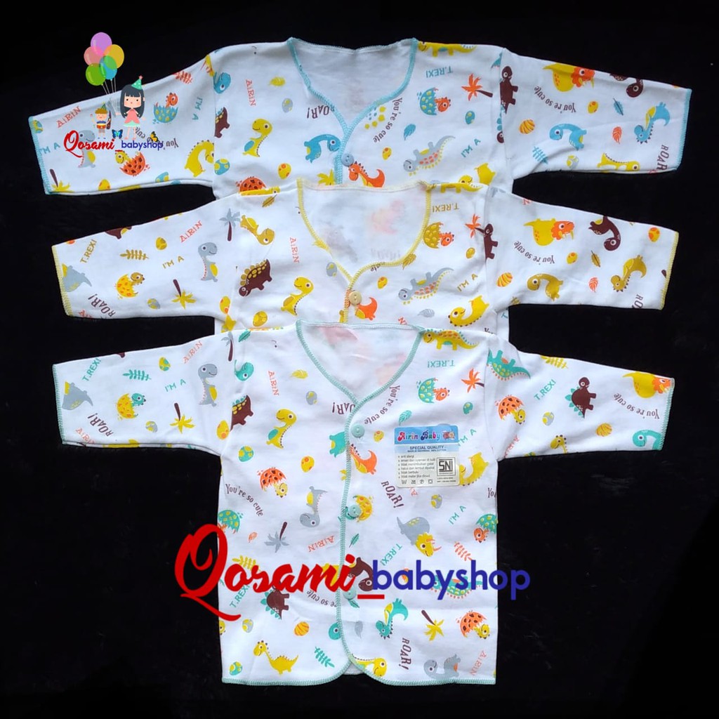 PAKET HEMAT 18 pcs ( 6 VARIAN ) PRODUK MERK AIRIN BAJU BAYI NEWBORN MOTIF SNI