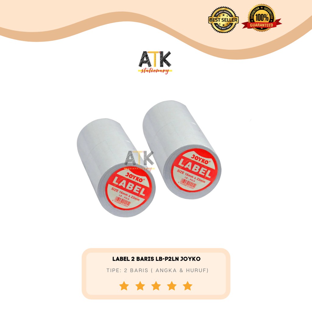 

Kertas Label Harga 2 Baris Joyko ( Price Labeller) 6600M atk