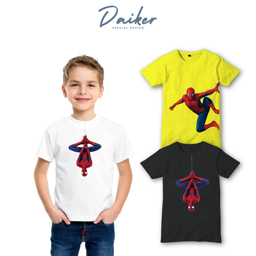 Daiker Baju Kaos Superhero Spiderman Anak Dan Dewasa