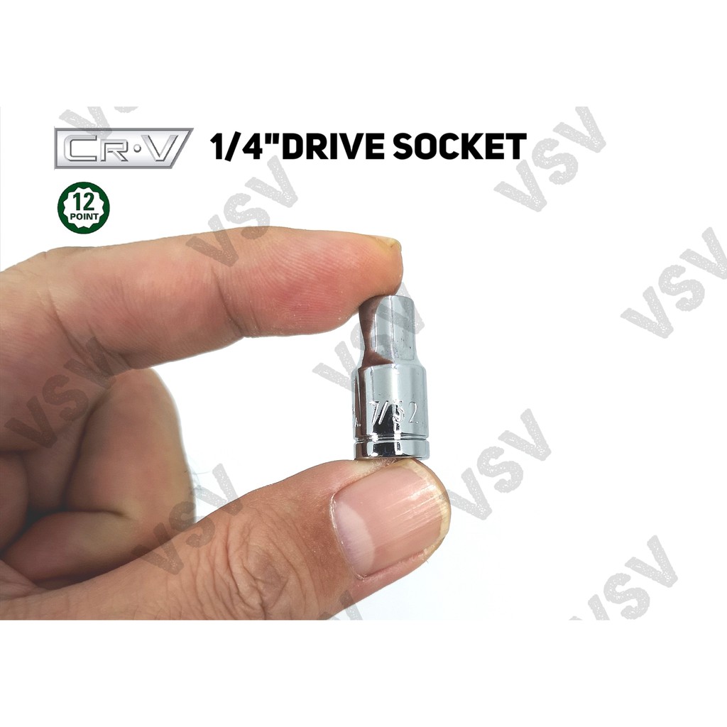 Gestar Kunci Sok 1/4&quot;DR 5/32&quot; 12pt Anak Sock 1/4&quot;Drive Socket 5/32&quot; 12 point