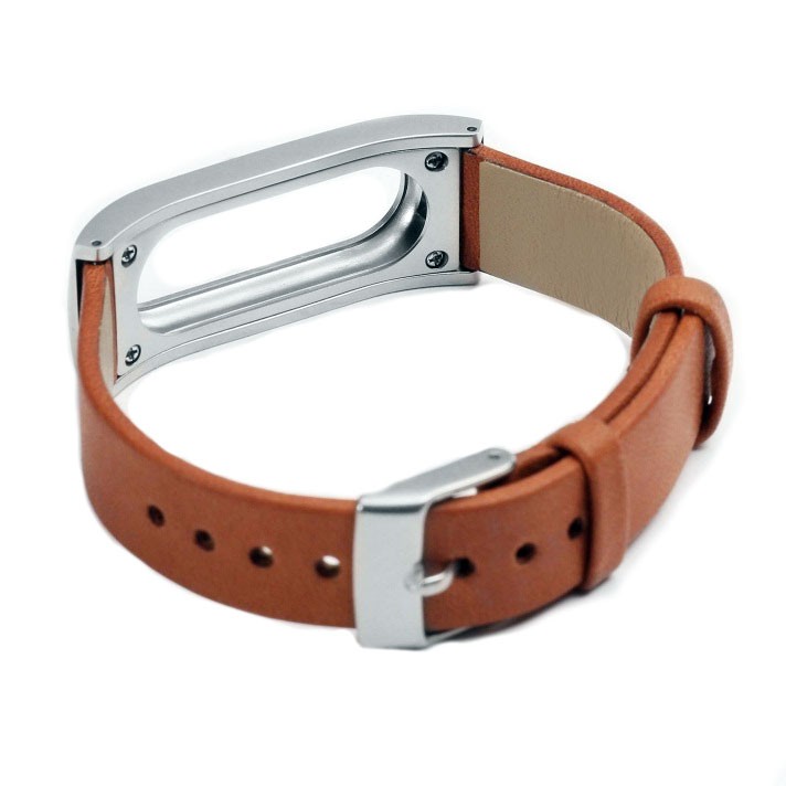 Leather Strap Option for Xiaomi Mi Band & Mi Band 1s (OEM) - Brown