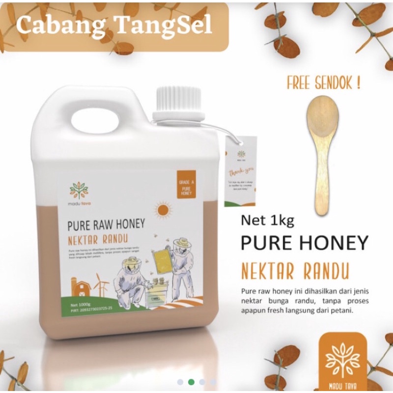 

Madu Murni Asli Tava Nektar Randu 100% Pure Raw Honey Alami - 1 Kg