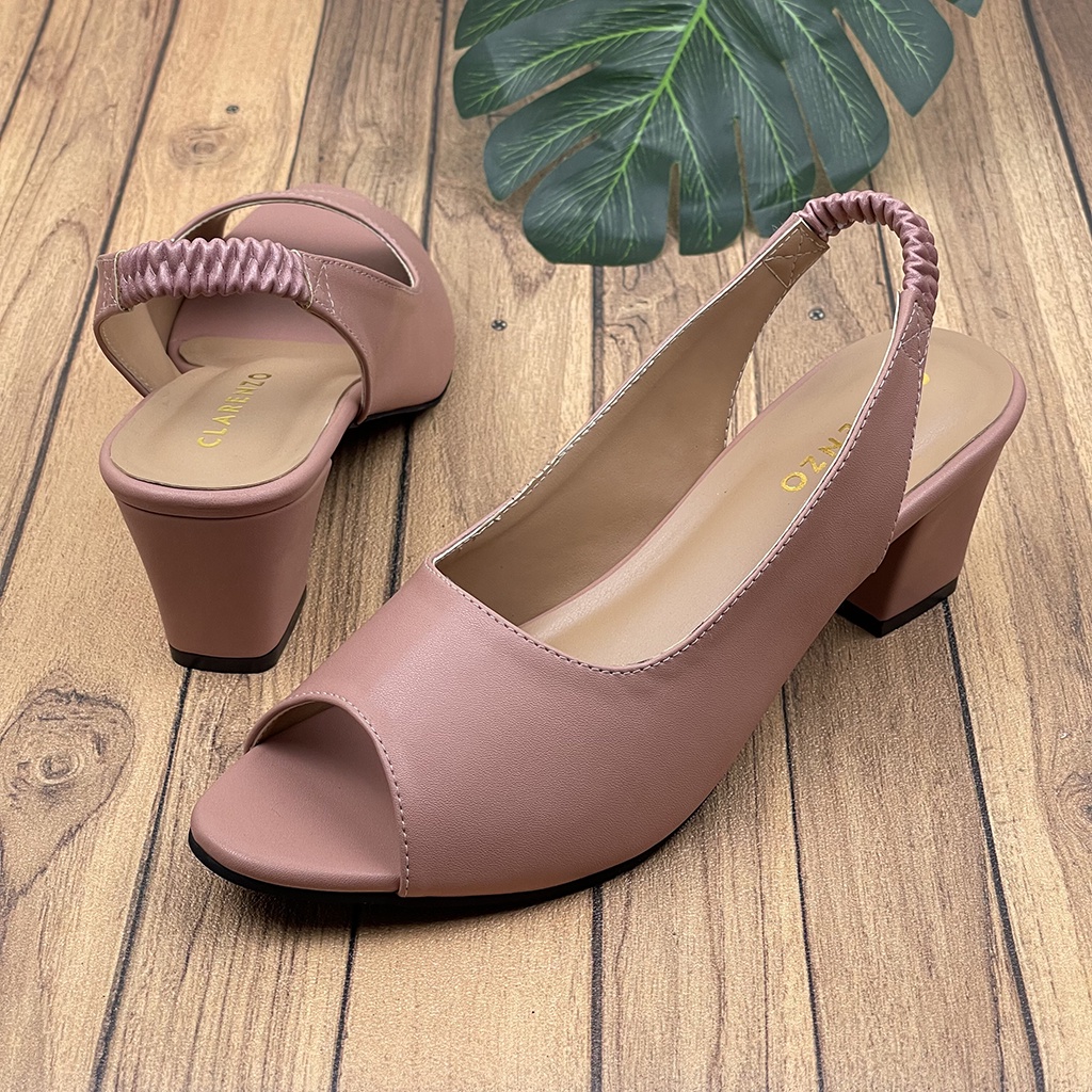 Sandal Wanita Heels Hook Elastic Rubber AP01